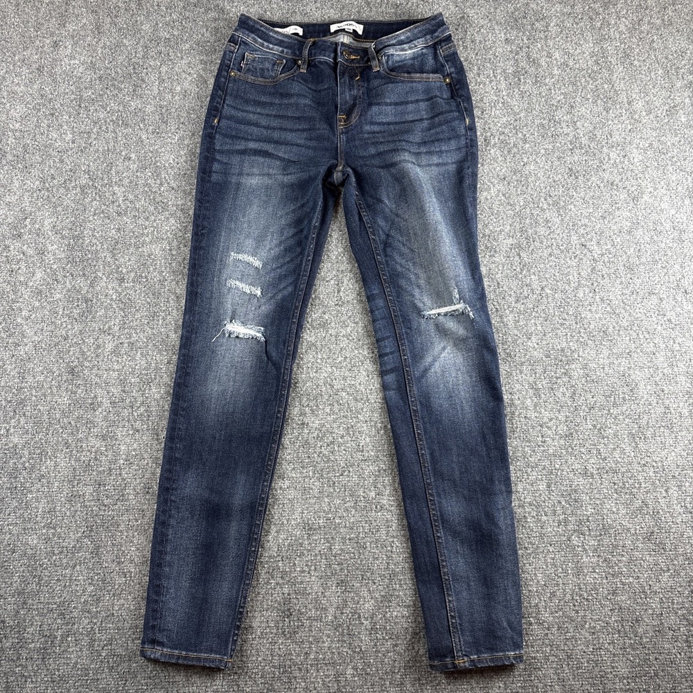 Vigoss Jagger Skinny Jeans Women's Size 28 Distressed Dark Wash Ripped Denim